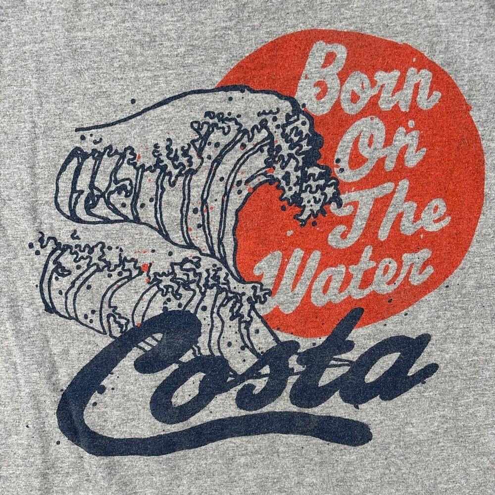 Costa Mens Short Sleeve Print T-Shirt - Grey - XL